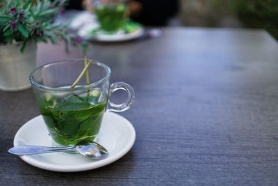 Close-up of drink on table