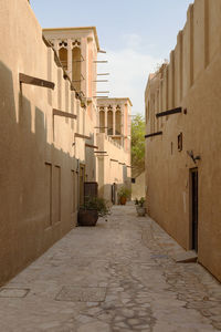 A narrow street in bastakia area, old town dubai