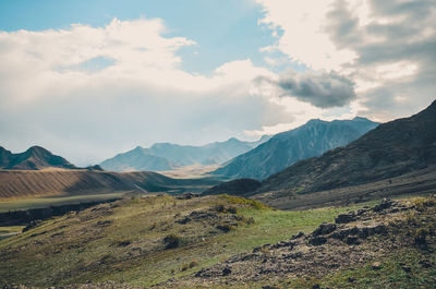 Mountain landscapes of the chui tract, altai. valley chuya.