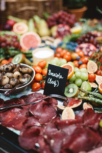 Various fruits for sale in market