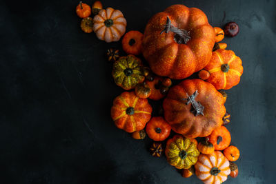 Directly above shot of fruits on table