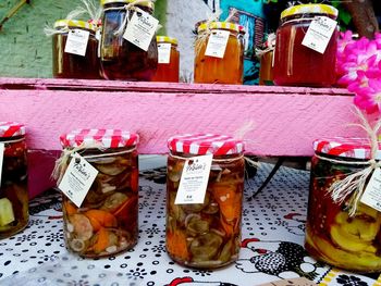 Close-up of food for sale at market stall