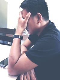 Close-up of young man