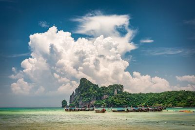 Panoramic view of sea against sky