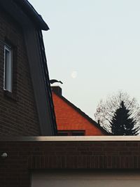 Low angle view of building against clear sky