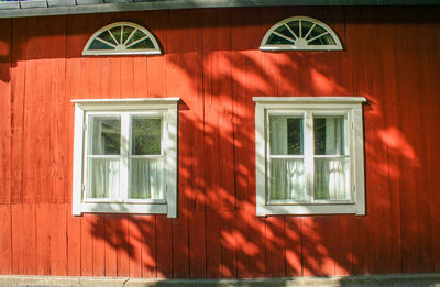 Closed window of building