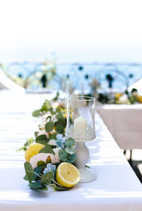 Close-up of drink on table