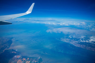 Aerial view of clouds over landscape