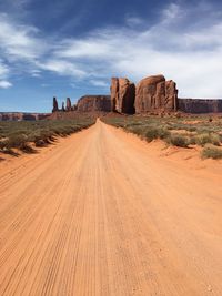 Scenic view of desert against sky