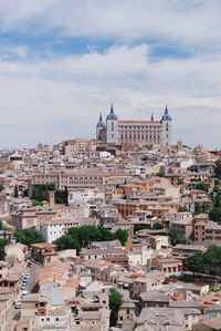 Aerial view of buildings in city