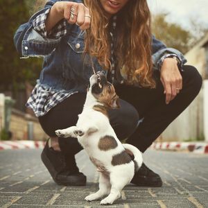 Woman with dog