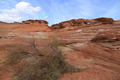 Scenic view of desert against sky