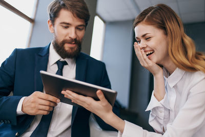 Businesswoman using digital tablet