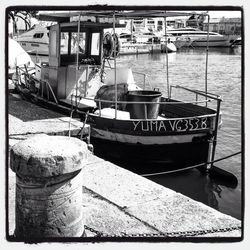 Boats in harbor