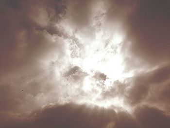 Low angle view of cloudy sky