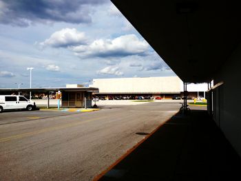 Road against cloudy sky