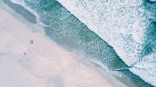 High angle view of beach