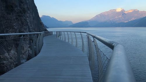 Scenic view of lake against mountains