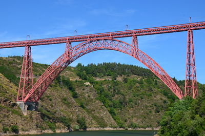 Low angle view of bridge against sky