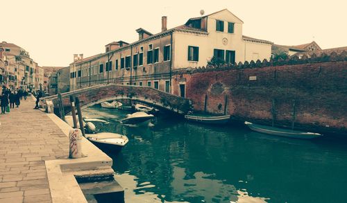 Canal passing through city