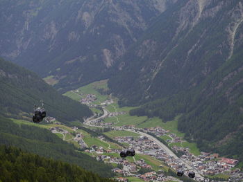 High angle view of trees on landscape