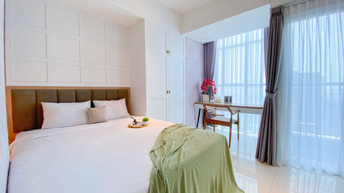 Empty bed at home