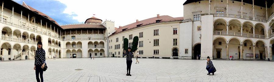View of buildings in winter