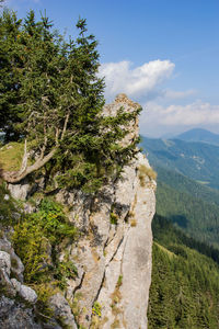 Scenic view of rocky mountains against sky