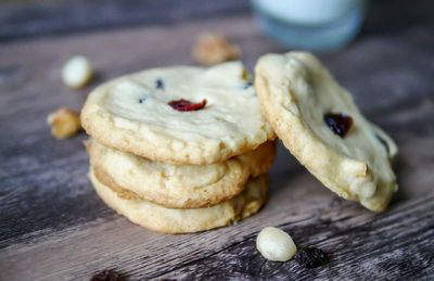 Close-up of breakfast on table
