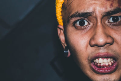 Close-up portrait of young man