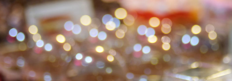 Defocused image of illuminated lights