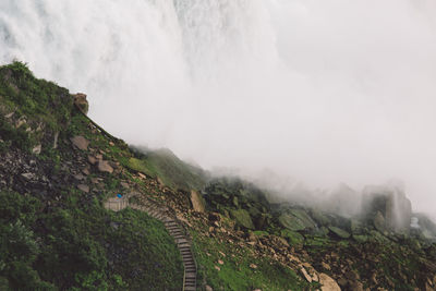 Scenic view of waterfall