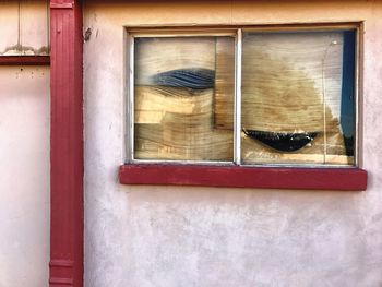 Close-up of window on building