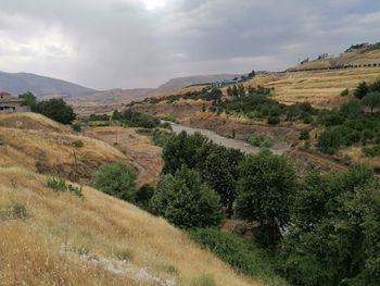 Scenic view of landscape against sky