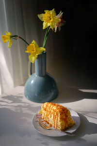 Close-up of food on table