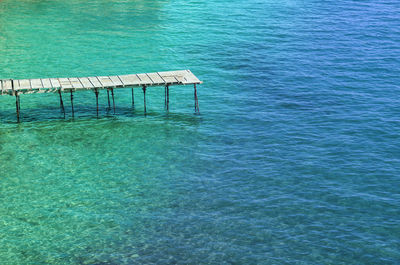 Wooden pier at beach