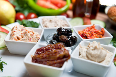 Close-up of served food