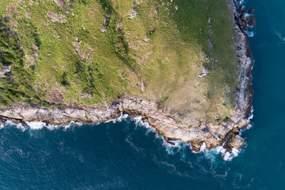 High angle view of sea