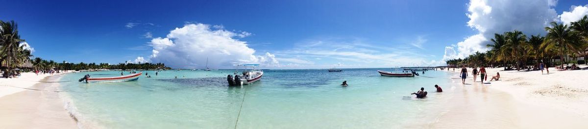 Panoramic view of sea against sky