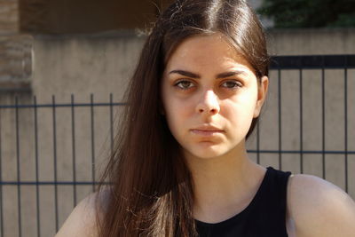 Close-up portrait of teenage girl