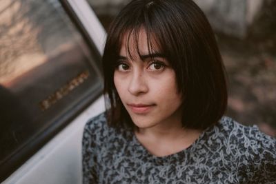 Close-up portrait of woman