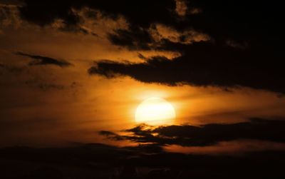 Scenic view of dramatic sky during sunset