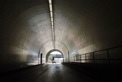 Empty road in tunnel