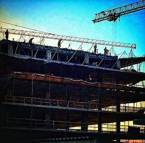 Low angle view of construction site