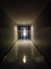 Empty illuminated corridor
