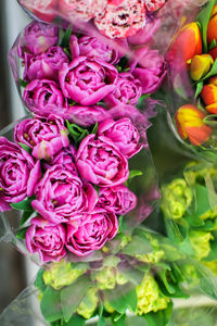 Close-up of pink rose bouquet