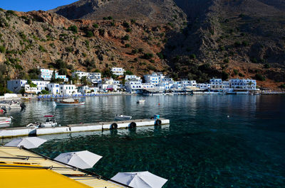 Loutro village on crete island.