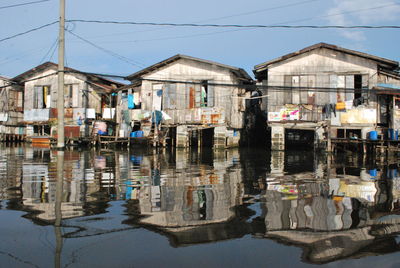 Built structures against the sky