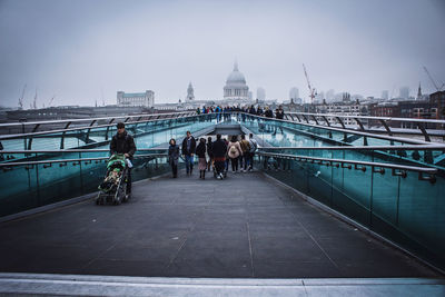 People walking on street