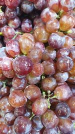 Full frame shot of grapes in market